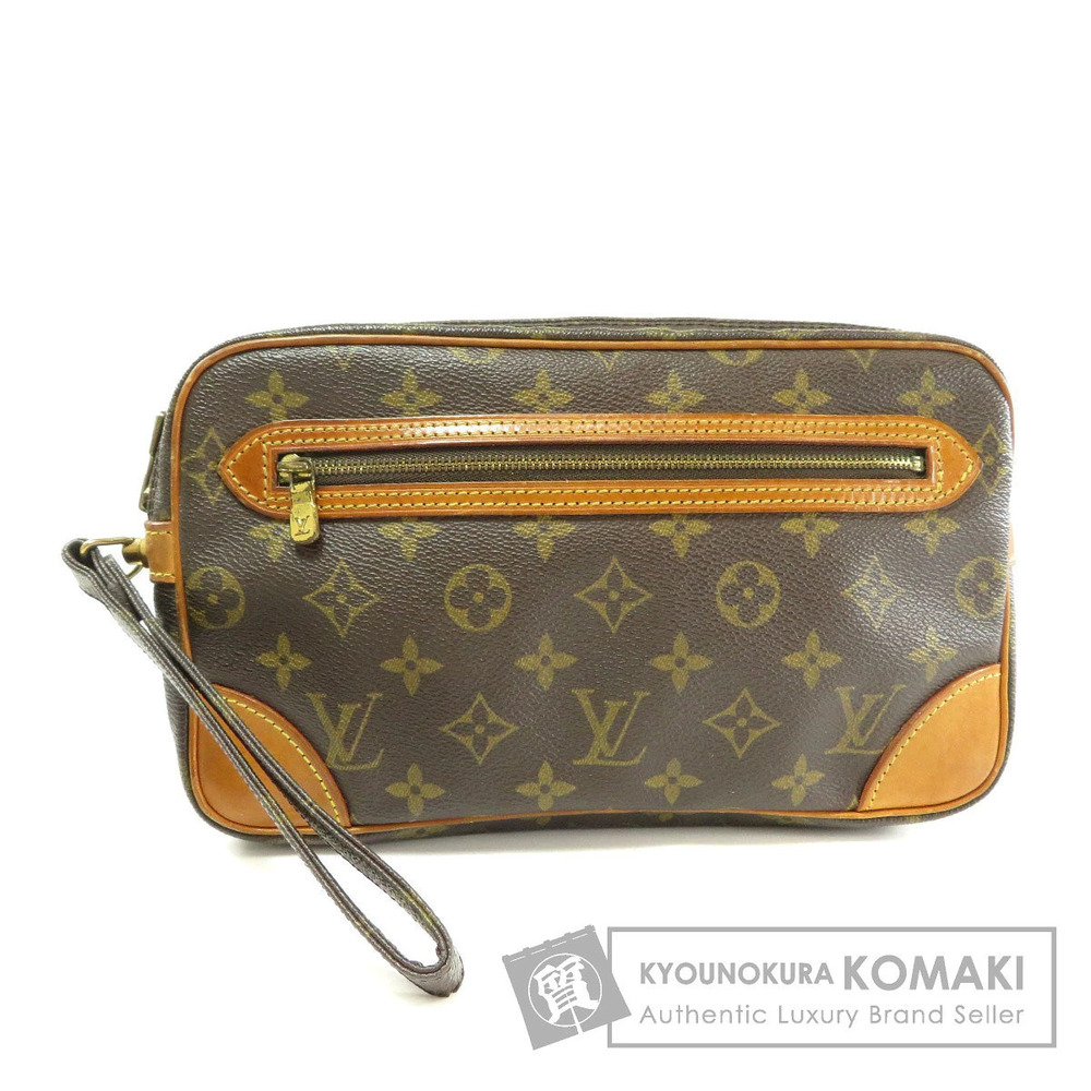 Louis Vuitton Marly Dragonne Clutch Bag Monogram Canvas Brown